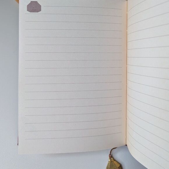 Burgundy Velvet Covered Embroidered Lined Journal With Ribbon Bookmark - Picture 3 of 15